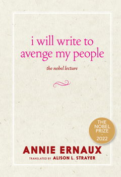 Paperback I Will Write to Avenge My People: The Nobel Lecture Book