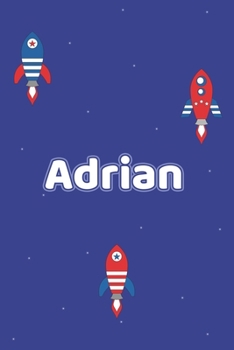 Adrian: Vornamen Notizbuch für Jungen und Männer - Notizbuch, Notizheft oder Schreibheft für Schule, Uni, Beruf, Job oder Einschulung mit Blümchen - ... - Format 6x9 ca. DIN A5 (German Edition)