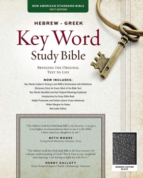 Leather Bound Hebrew-Greek Key Word Study Bible-NASB Book