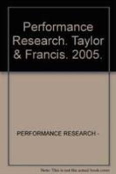 Paperback Performance Research: March, Vol. 10.1 Book