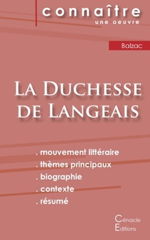 Paperback Fiche de lecture La Duchesse de Langeais de Balzac (Analyse littéraire de référence et résumé complet) [French] Book