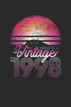 Vintage 1998: Graph Paper Notebook (6 x 9 - 120 pages) Birthday Themed Notebook for Daily Journal, Diary, and Gift