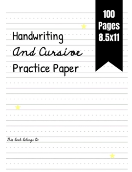 Paperback Handwriting And Cursive Practice Paper Book