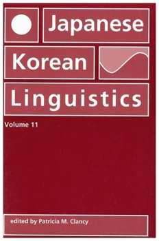Paperback Japanese/Korean Linguistics, Volume 11: Volume 11 Book