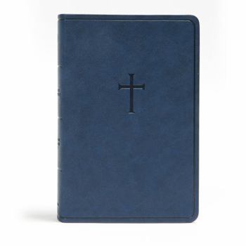 Imitation Leather CSB Everyday Study Bible, Navy Cross Leathertouch Book