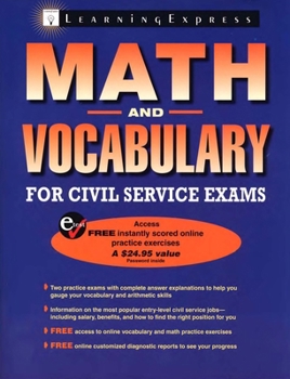 Paperback Math and Vocabulary for Civil Service Exams Book