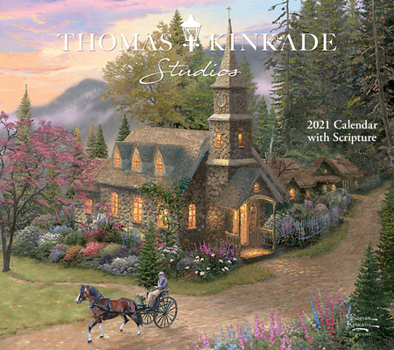 Calendar Thomas Kinkade Studios 2021 Deluxe Wall Calendar with Scripture Book