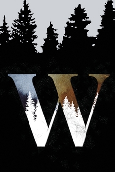 Paperback Bullet Journal with Monogram Letter W: Dotted Grid Notebook Book