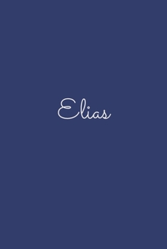 Elias: notebook with the name on the cover, elegant, discreet, official notebook for notes, dot grid notebook,