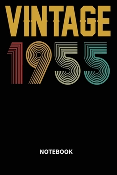 Paperback Vintage 1955 Notebook: Blank Lined Notebook - Journal for 64 years old Birthday Gift Idea Book