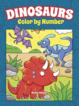 Paperback Dinosaurs Color by Number Book