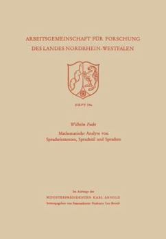 Paperback Mathematische Analyse Von Sprachelementen, Sprachstil Und Sprachen [German] Book