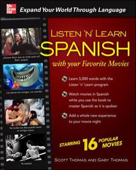 Paperback Listen 'n' Learn Spanish with Your Favorite Movies Book