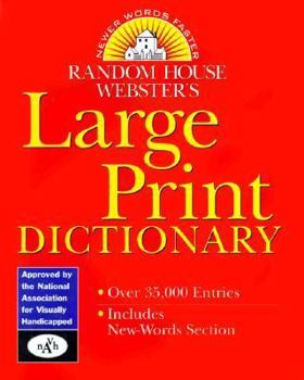 Hardcover Random House Webster's Large Print Dictionary [Large Print] Book