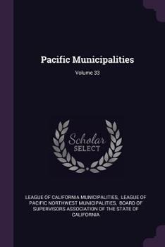 Paperback Pacific Municipalities; Volume 33 Book