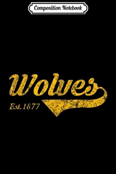 Composition Notebook: Retro Soccer Jersey Wolves Top Wulfrunian Gift Journal/Notebook Blank Lined Ruled 6x9 100 Pages