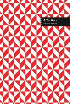Paperback Affection Lifestyle Journal, Blank Write-in Notebook, Dotted Lines, Wide Ruled, Size (A5) 6 x 9 In (Red) Book