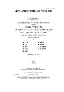 Miscellaneous water and power bills