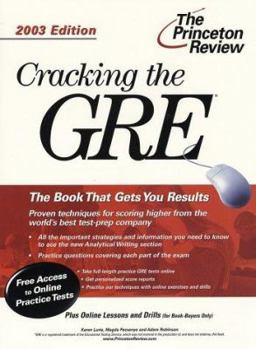 Paperback Cracking the GRE, 2003 Edition Book