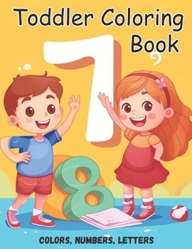 Paperback Toddler Coloring Book with Numbers, Letters, and Colors Book