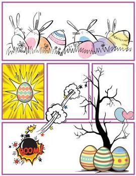 Blank Comic Panel Sketchbook: Large 8.5"x11", 120 Pages of drawing-paneled paper, Easter Pattern, Variety of Templates, Painting or Drawing Your Own ... (Ten Unique Pattern of 4-8 Paneled Layouts)