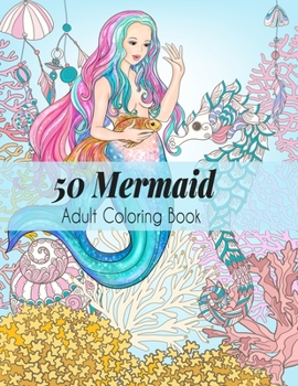 Paperback 50 Mermaid Adult Coloring Book