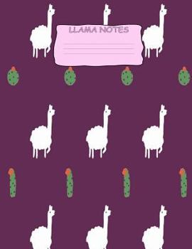 Paperback Llama Notes: Llama Composition Notebook 8.5" x 11" 100 Pages 4x 4 Quad Ruled Paper Book
