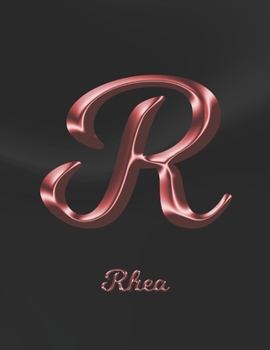 Rhea: 1 Year Weekly Planner with Note Pages (12 Months) | Black Marble Rose Gold Pink Effect Letter R | 2020 - 2021 | Week Planning | Monthly ... | Plan Each Day, Set Goals & Get Stuff Done
