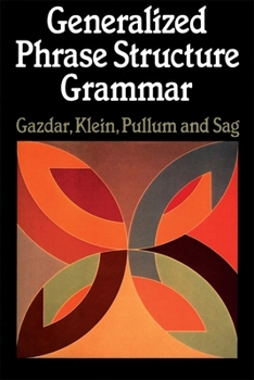 Paperback Generalized Phrase Structure Grammar Book