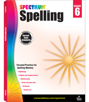 Paperback Spectrum Spelling, Grade 6 Book