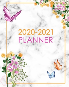 2020-2021 Planner: Weekly and Monthly Planner and Organizer: Jan 2020-Jan 2021 Calendar Schedule & Agenda : Beautiful Floral Design