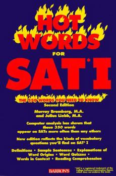 Paperback Hot Words for Sat I: The 350 Words You Need to Know (Barron's Hot Words for the SAT I) Book