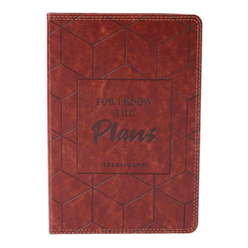 Jeremiah 29:11 Brown Hardbound A5 Notebook College Ruled Faux Leather Journal | Christian Notebook 196 Lined Paper | Bible Journal Daily Writing Notebook | Religious Gift for Men and Women