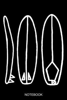 Notebook: Surfer Notizbuch | Surboard Surfbrett Illustration | Abenteuer Surf Tagebuch | Schreibheft | Journal | Planer | Geschenk für Wellenreiter ... 22,9 cm I Kariert I 120 Seiten (NATURE PRINT)
