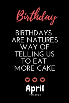 April birthday notebook | Amazing birthday notebook with black cover