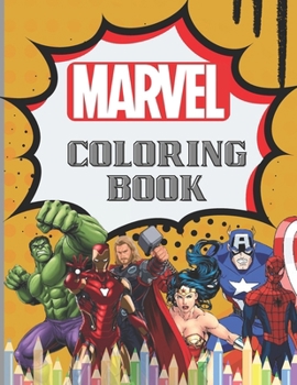 Paperback Marvel Coloring Book: Fun for Adults and Kids - Stress Relief and Fosters Creativity! Book