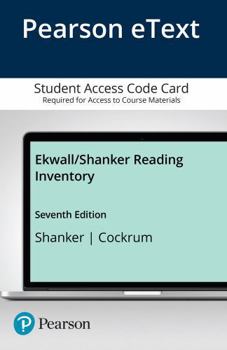 Misc. Ekwall/Shanker Reading Inventory -- Pearson Etext Book