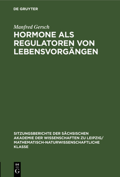 Hardcover Hormone ALS Regulatoren Von Lebensvorgängen [German] Book