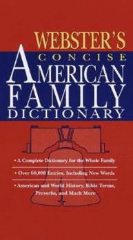 Hardcover Webster's Concise American Family Dictionary Book