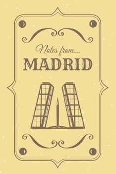 Paperback Notes from Madrid: Blank Lined Vintage Themed Journal Book