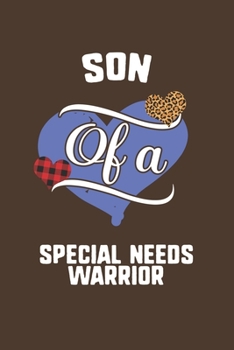 Son Of A Special Needs Warrior: Special Needs Awareness Leopard Buffalo Plaid Family Gift