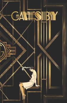 Paperback The Great Gatsby: Gold & Black Retro Art Deco Notebook - College classic Ruled Pages Book (5.5 x 8.5) a5 Planner Lined Journal Compositi Book