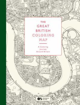 Paperback The Great British Coloring Map: A Coloring Journey Around Britain Book