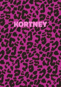 Paperback Kortney: Personalized Pink Leopard Print Notebook (Animal Skin Pattern). College Ruled (Lined) Journal for Notes, Diary, Journa Book