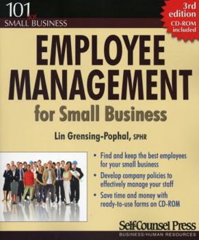 Paperback Employee Management for Small Business [With CDROM] Book