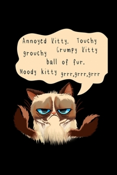 Annoyed Kitty: Food Journal | Track your Meals | Eat clean and fit | Breakfast Lunch Diner Snacks | Time Items Serving Cals Sugar Protein Fiber Carbs Fat | 110 pages