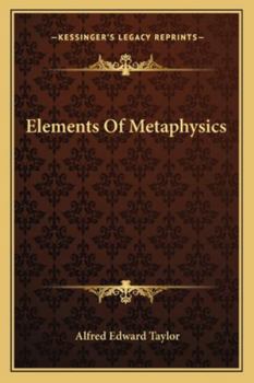 Paperback Elements Of Metaphysics Book