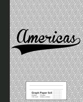 Paperback Graph Paper 5x5: AMERICAS Notebook Book