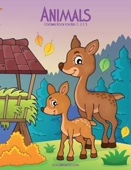 Paperback Animals Coloring Book for Kids 1, 2 & 3 Book