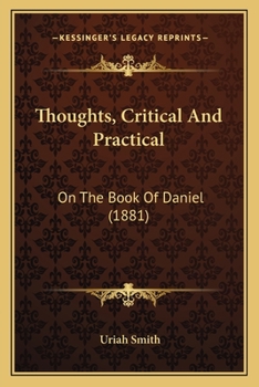 Thoughts, Critical And Practical: On The Book Of Daniel